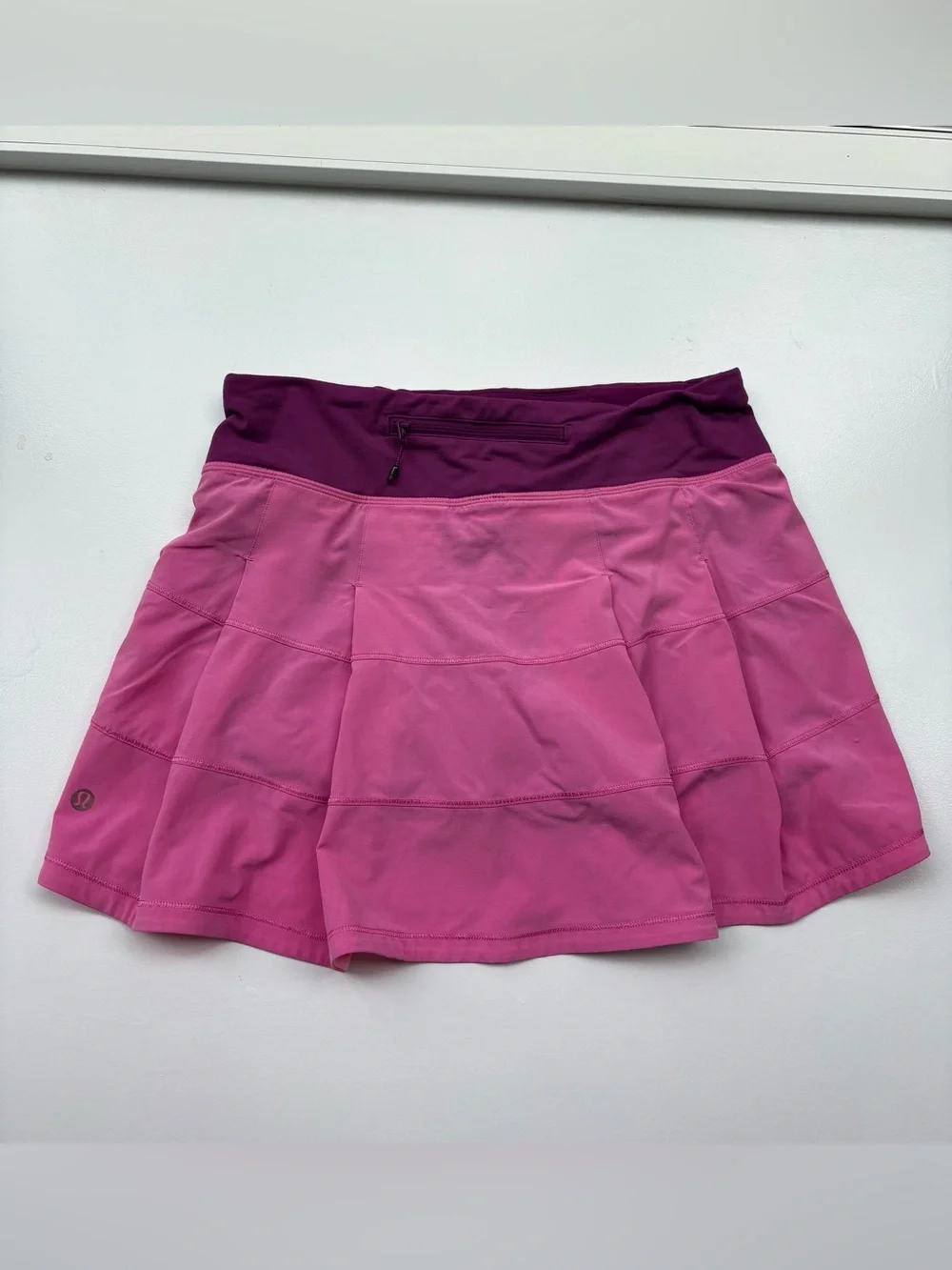 Lululemon Athletica Pink and Purple Pace Rival Skirt
